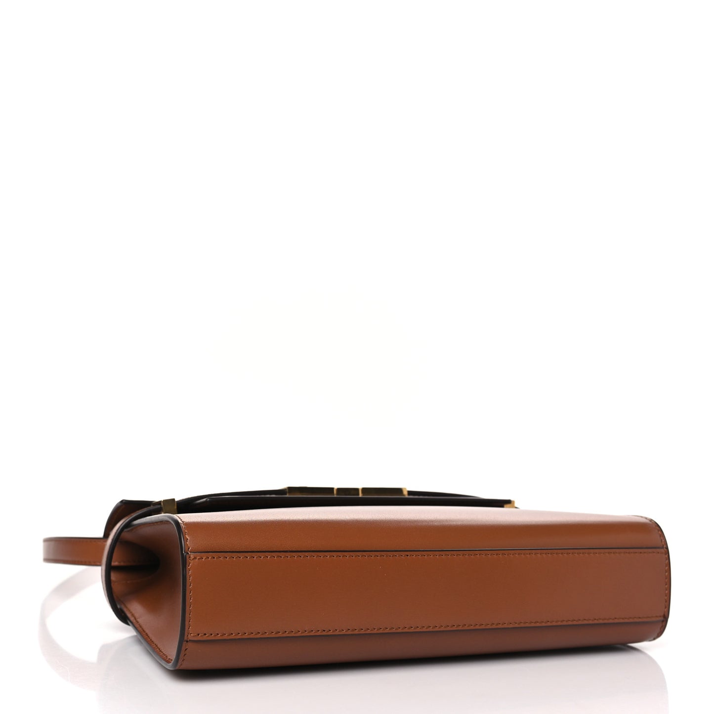 Smooth Calfskin Small Manhattan Shoulder Bag Cognac