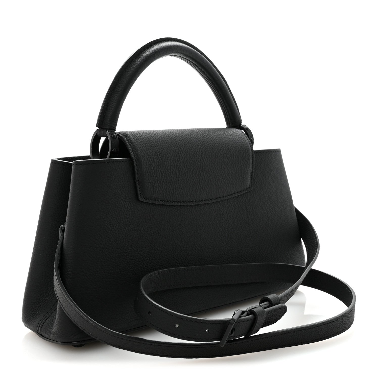 Louis Vuitton Taurillon Capucines East West MM Matte Black 3 of 9