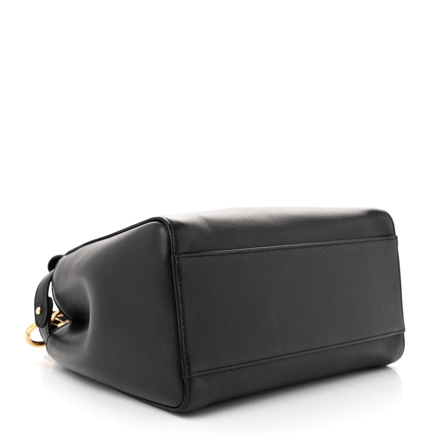 Nappa Stacked Bar Mini Peekaboo Iconic Satchel Black
