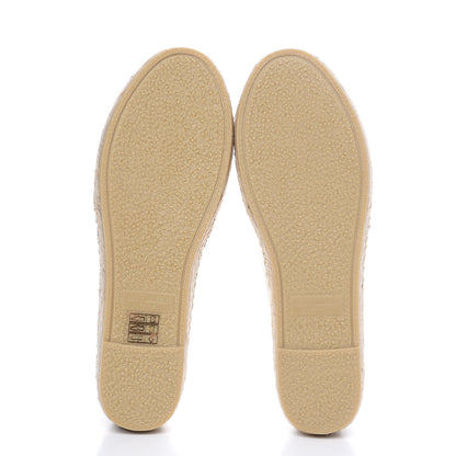 Saint Laurent Metallic Lambskin Monogram Espadrilles 35 Platino 5 of 9