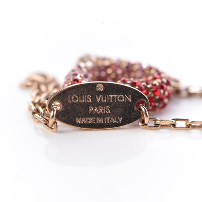 Louis Vuitton Swarovski LV and V Heart Strass Bracelet Rose Gold 4 of 5