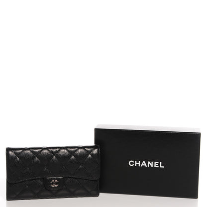 Chanel Caviar Quilted Large Flap Wallet Black 9 of 9
