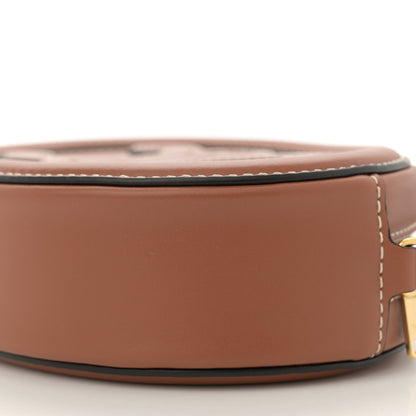 Celine Smooth Calfskin Cuir Small Triomphe Oval Crossbody Purse Tan 9 of 11