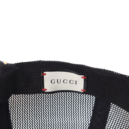 Gucci X SEGA Calfskin GUCCY Stars Baseball Hat S Black Gold 9 of 9