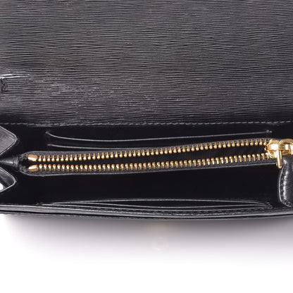 Prada Vitello Move Continental Wristlet Wallet Black 7 of 9
