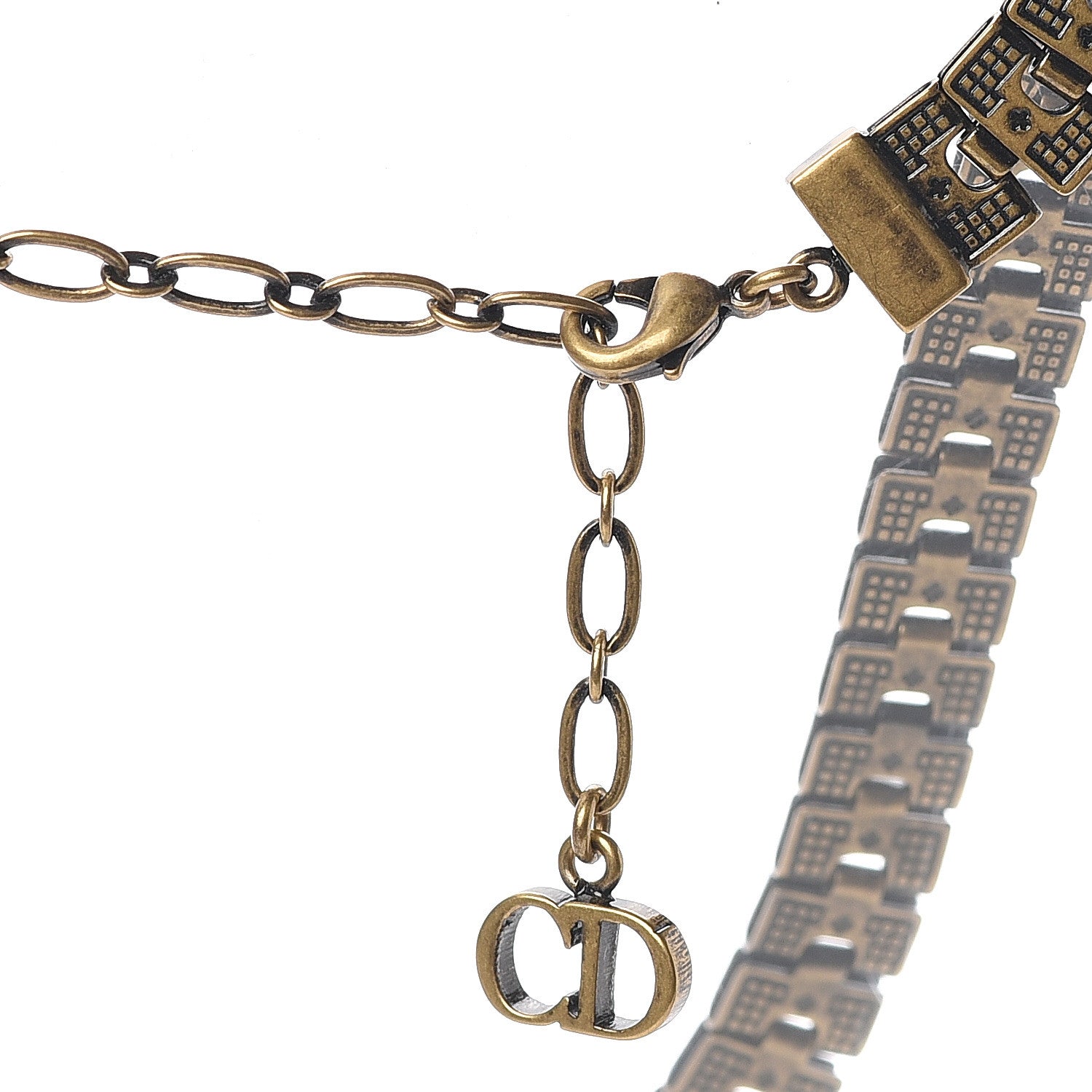 Christian Dior Metal Star Choker Necklace Aged Gold 2 of 4