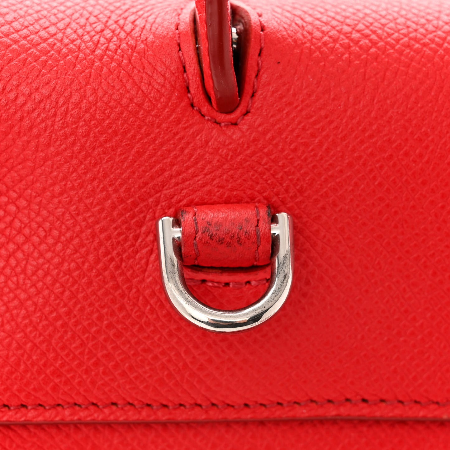 Baby Grained Calfskin Micro Belt Bag Poppy