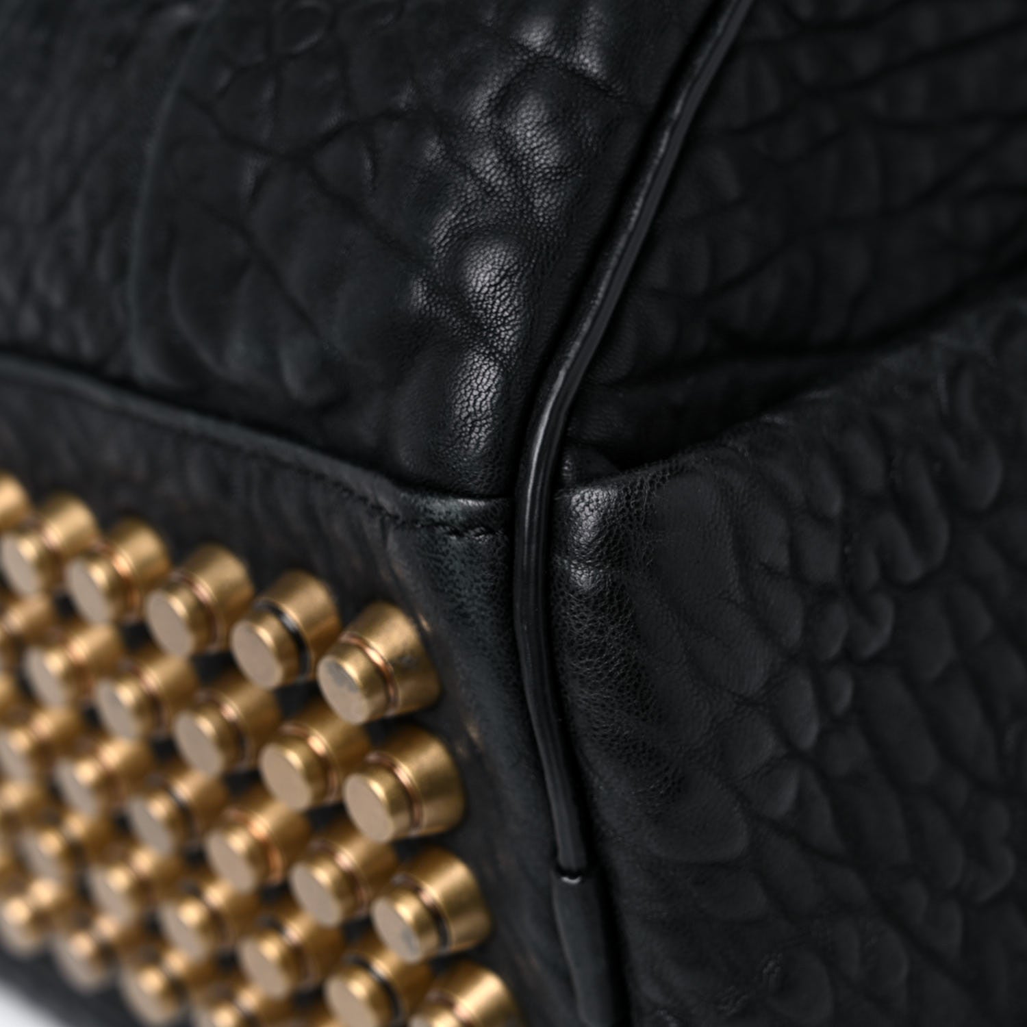 Alexander Wang Pebbled Lambskin Rocco Black Antique Brass Hardware 7 of 16