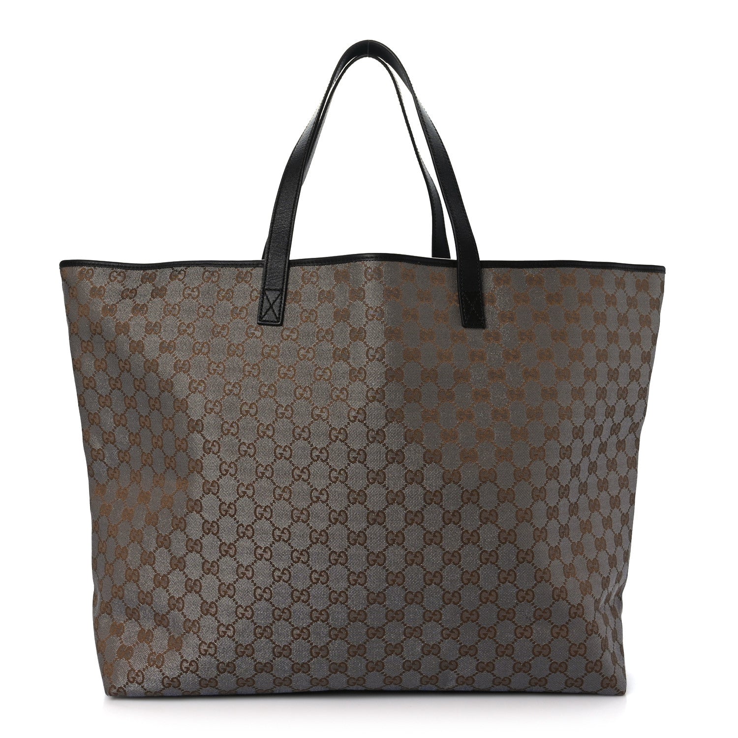 Gucci Metallic Monogram XL Shopper Tote Black 1 of 8