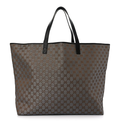 Gucci Metallic Monogram XL Shopper Tote Black 1 of 8
