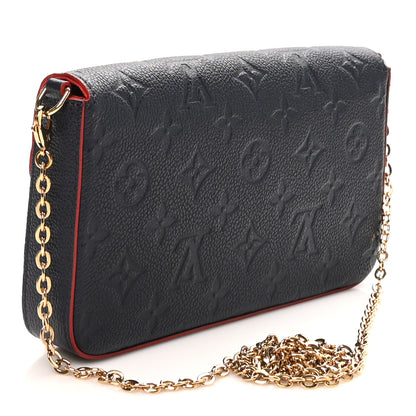 Louis Vuitton Empreinte Pochette Felicie Chain Wallet Marine Rouge 3 of 10