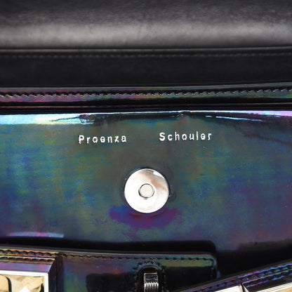 Proenza Schouler PS11 Holographic Patent Mini Classic Shoulder Bag Oil Slick 7 of 8