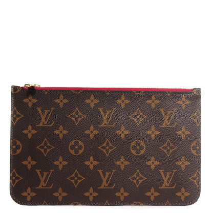 Louis Vuitton Monogram Neverfull MM GM Pochette Fuchsia 1 of 7