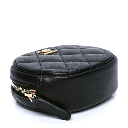 Chanel Lambskin Quilted Zip Around Classic Coin Purse Black 3 of 4
