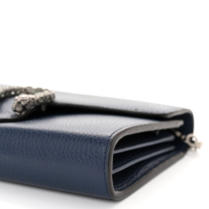 Gucci Dollar Calfskin Crystal Mini Dionysus Chain Wallet Blue Agata Black Diamond 9 of 10