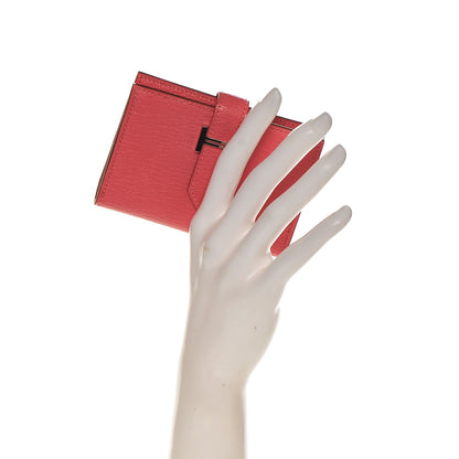 Hermes Chevre Mysore Mini Bearn Wallet Rose Azalee 2 of 6