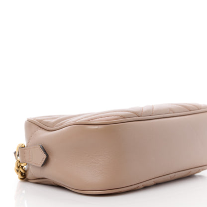 Gucci Calfskin Matelasse Small GG Marmont Chain Shoulder Bag Porcelain Rose 10 of 11