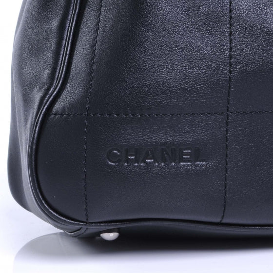 Chanel Leather Square Stitched Handbag Black 5 of 7
