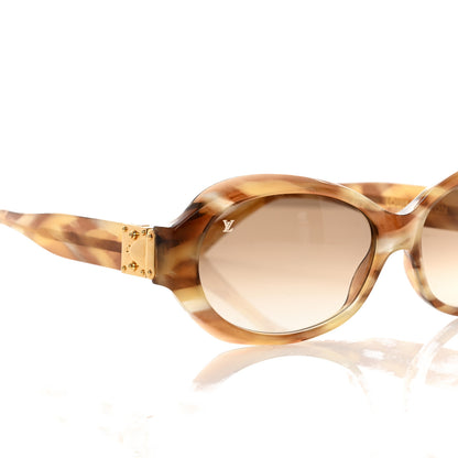 Louis Vuitton Soupcon Rond Sunglasses Z0148W Gold Tortoise 7 of 9