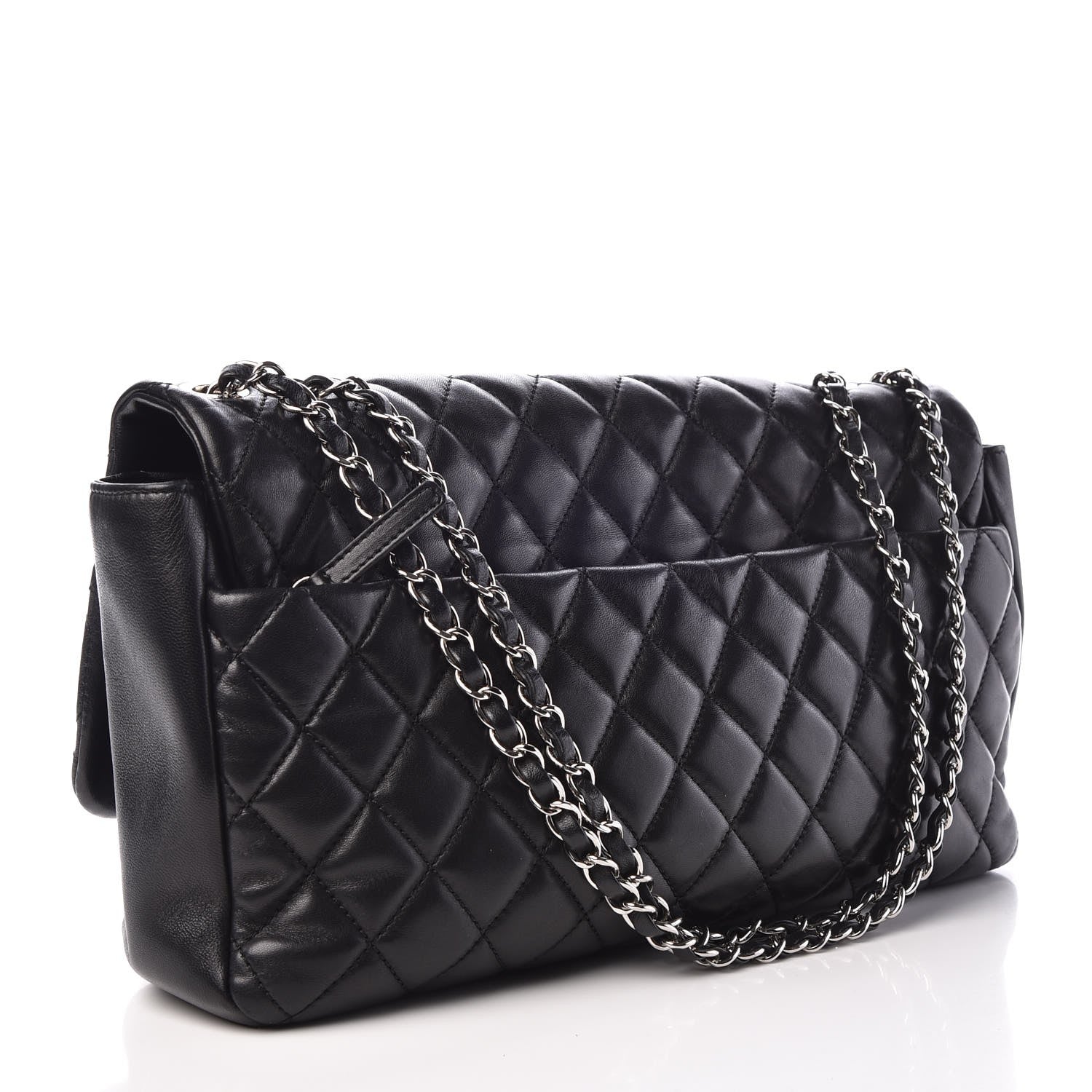 Chanel Lambskin Jumbo Coco Rain Flap Black 4 of 14