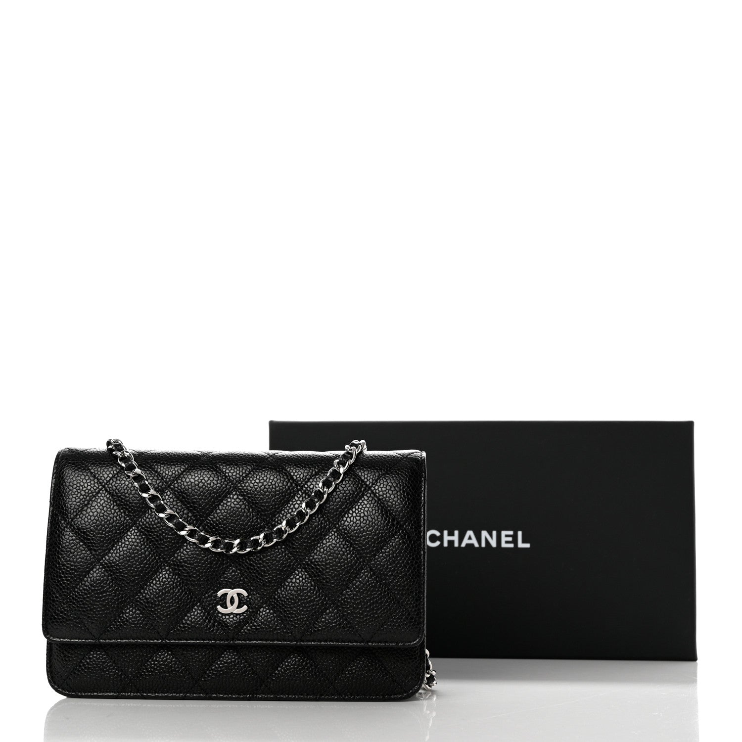 Chanel Caviar Quilted Wallet On Chain WOC Black 9 of 9