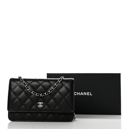 Chanel Caviar Quilted Wallet On Chain WOC Black 9 of 9