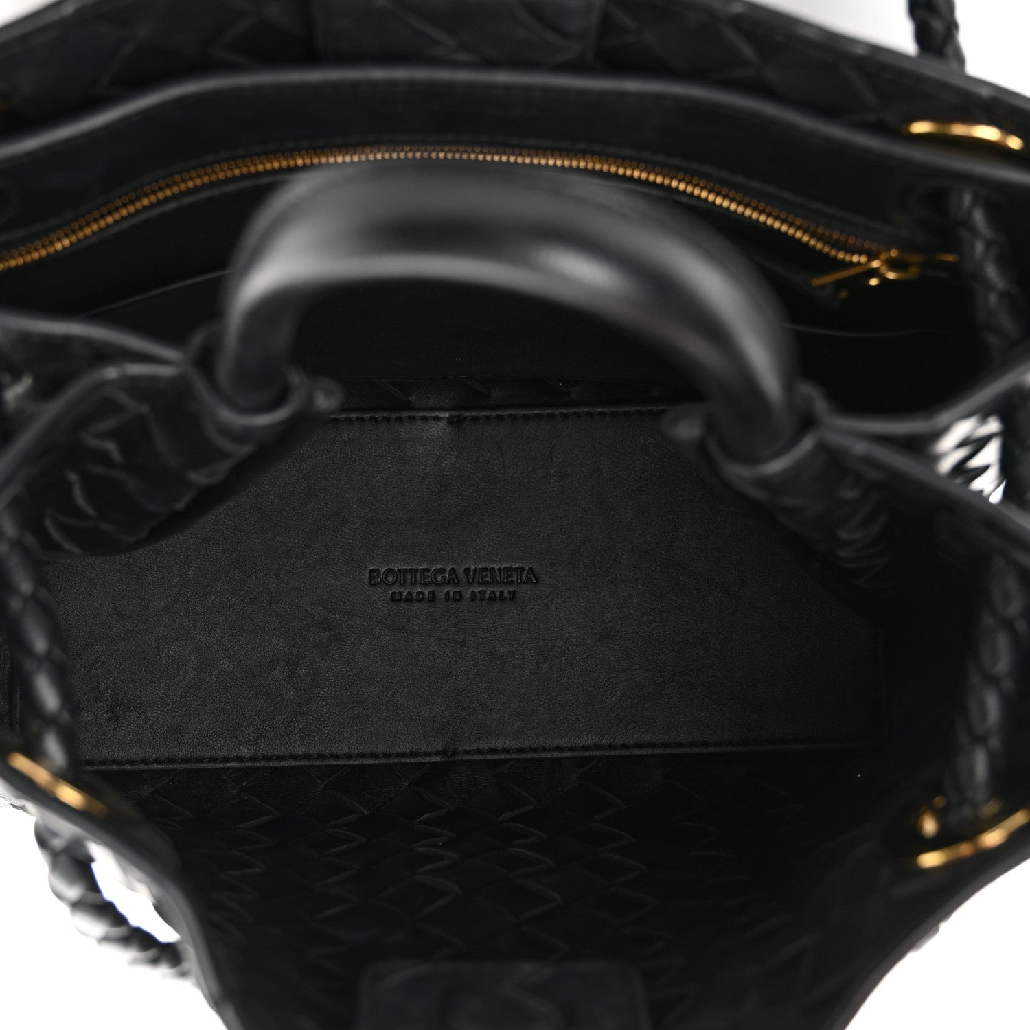 Bottega Veneta Nappa Intrecciato Small Andiamo Shoulder Bag Black 5 of 14