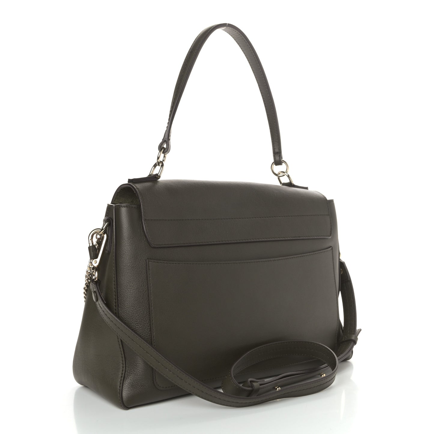 Calfskin Small Faye Day Shoulder Bag Deep Forest
