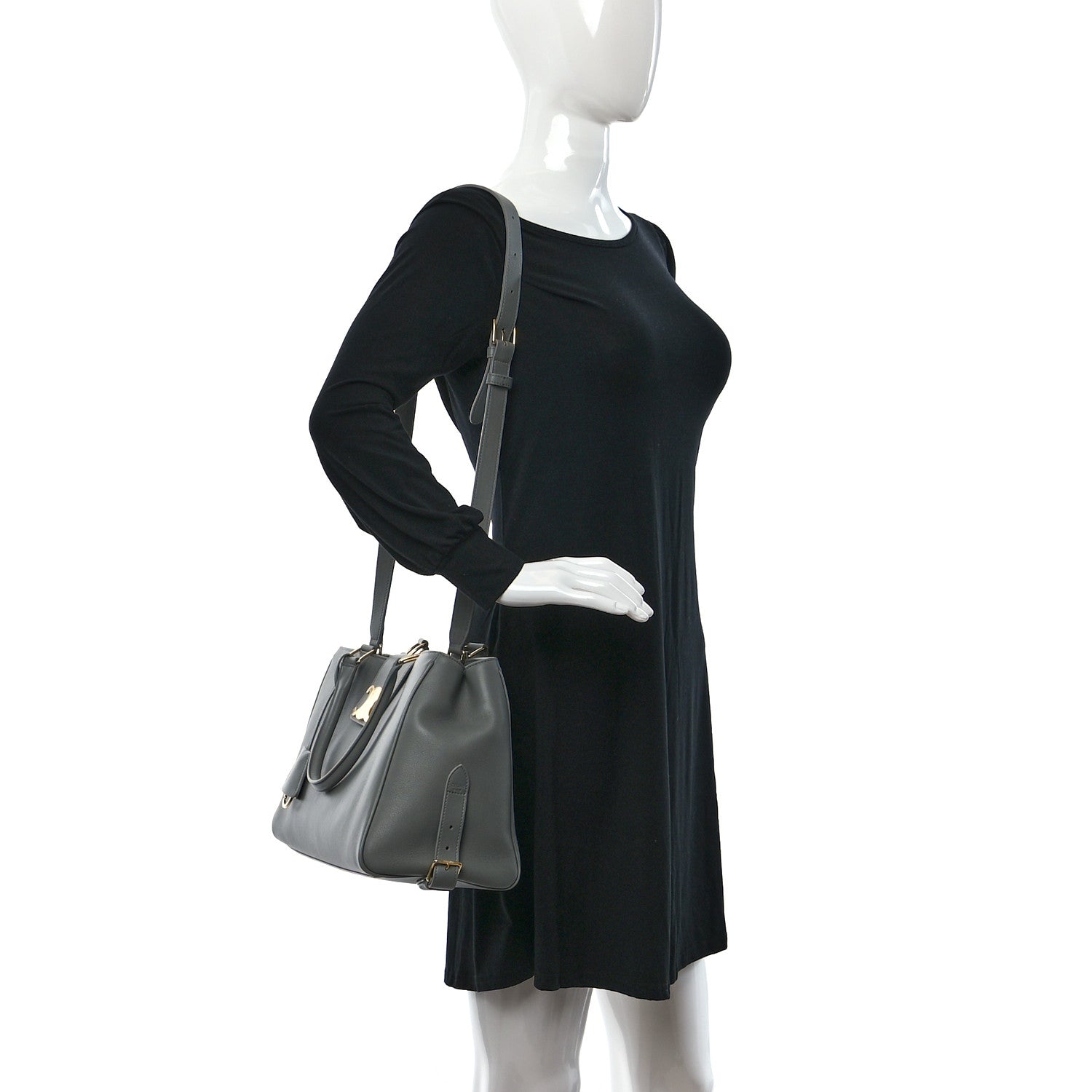 Celine Supple Calfskin Medium Appoline Zinc 2 of 10