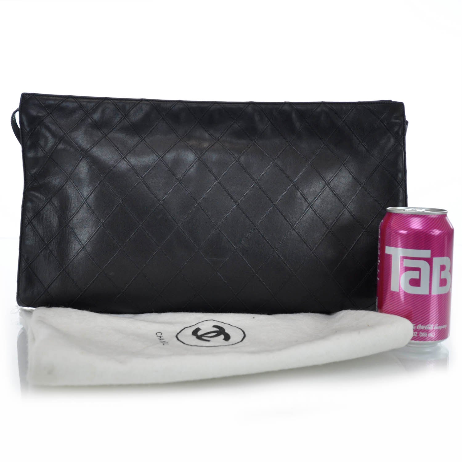 Chanel Lambskin Oversized Clutch Black 2 of 7