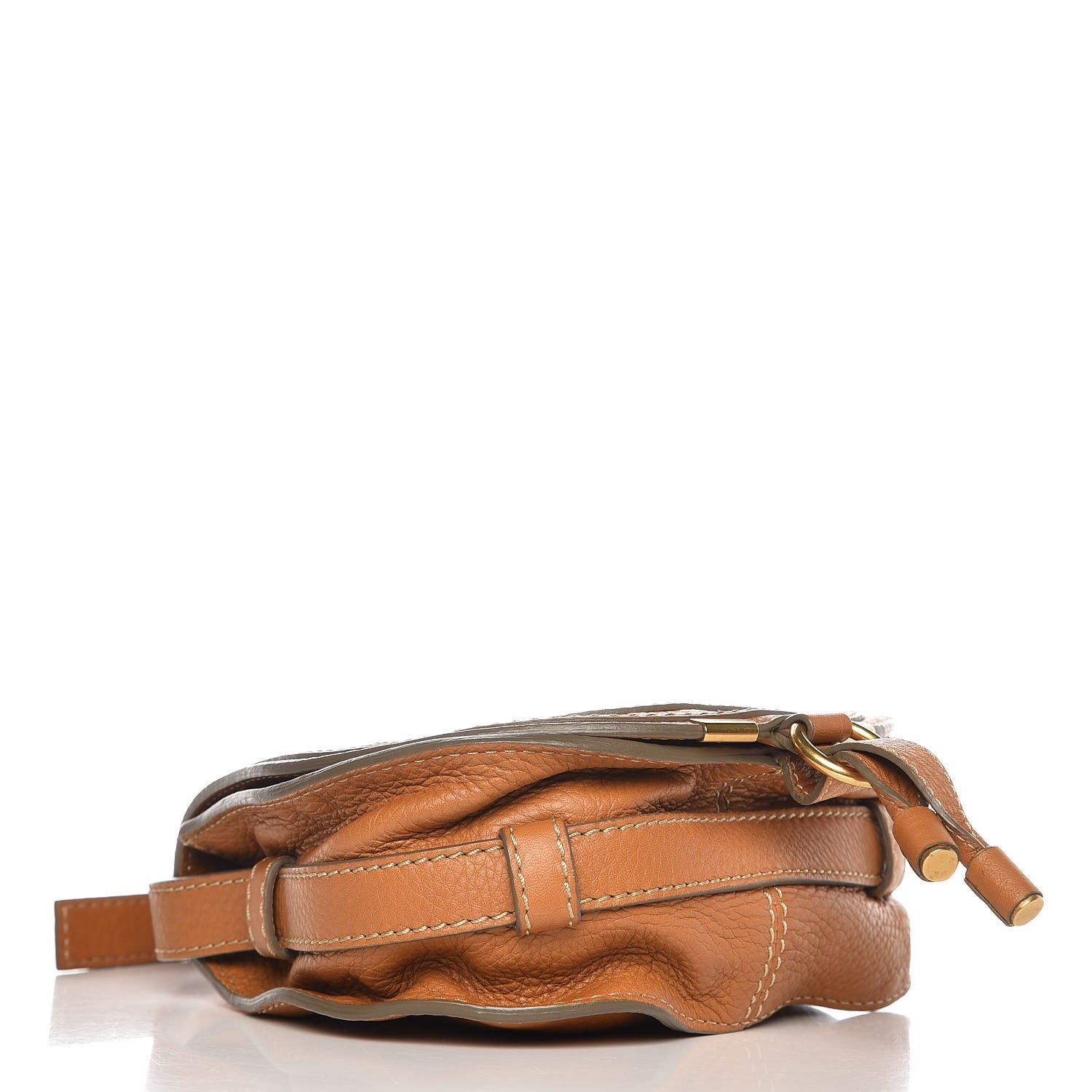 Chloe Calfskin Mini Marcie Round Crossbody Bag Brown Sugar 4 of 9