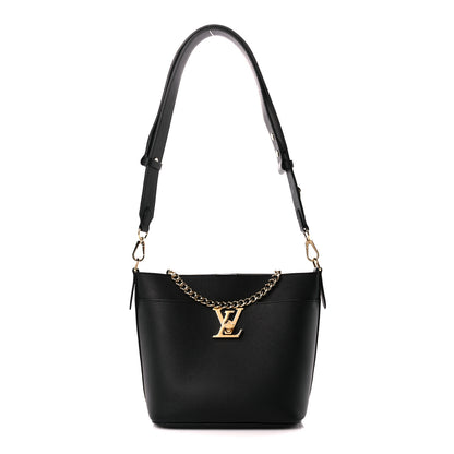 Louis Vuitton Calfskin Lock and Walk Bucket Black 1 of 11