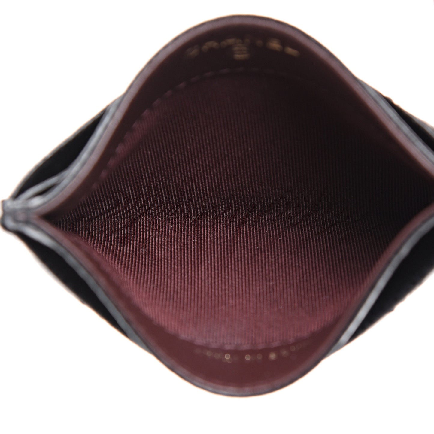 Caviar Quilted Card Holder Black