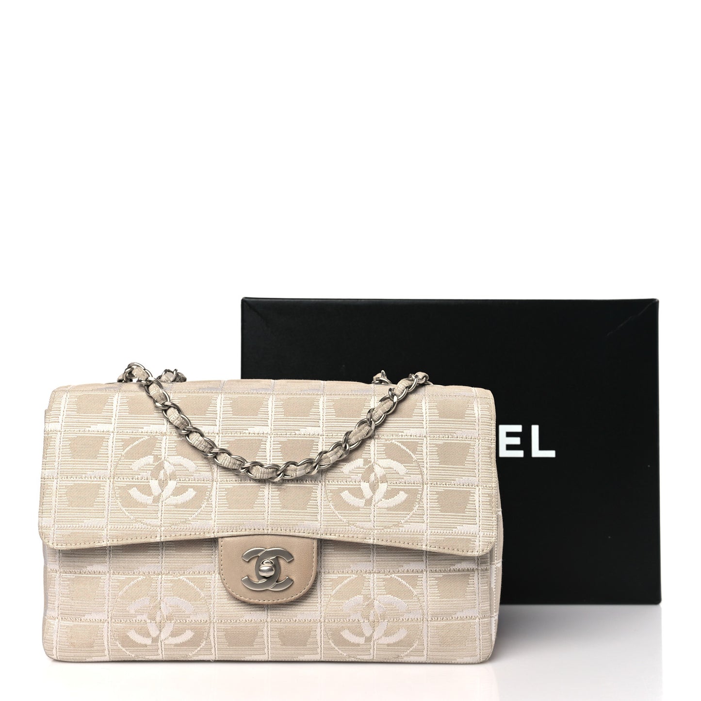 Nylon Medium Travel Flap Light Beige