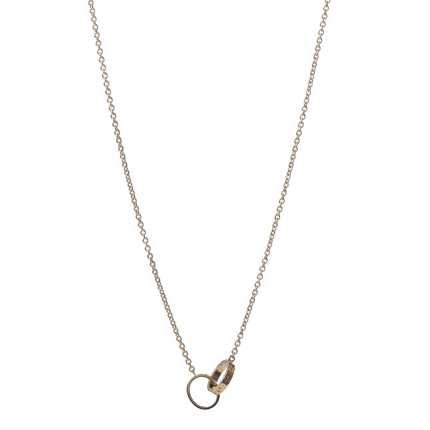 18K Yellow Gold Interlocking LOVE Necklace