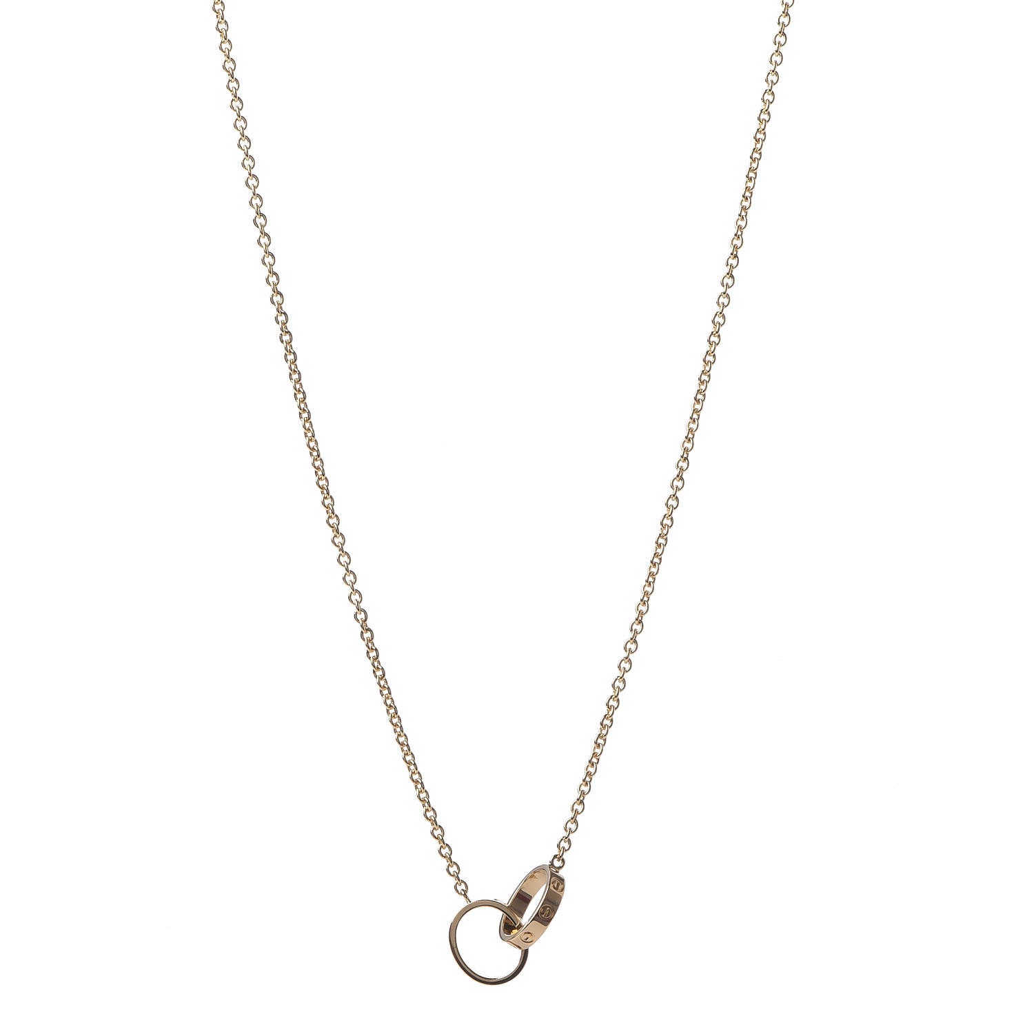 Cartier 18K Yellow Gold Interlocking LOVE Necklace 1 of 8