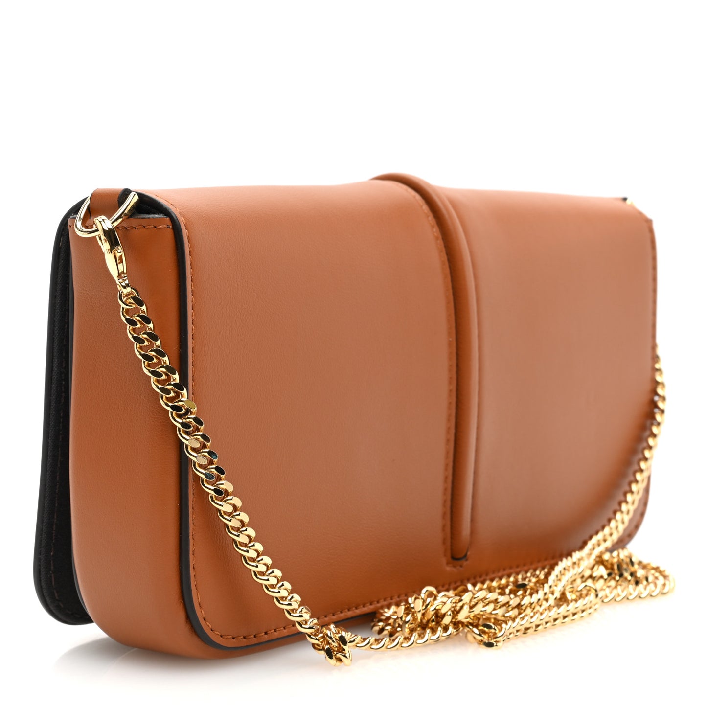 Vitello Grace Matte Fendigraphy Wallet on Chain Cuoio