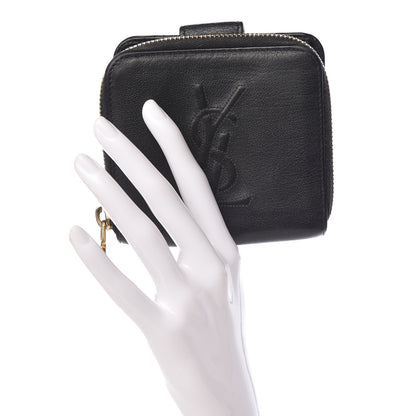 Saint Laurent Goatskin Compact Wallet Black 2 of 7