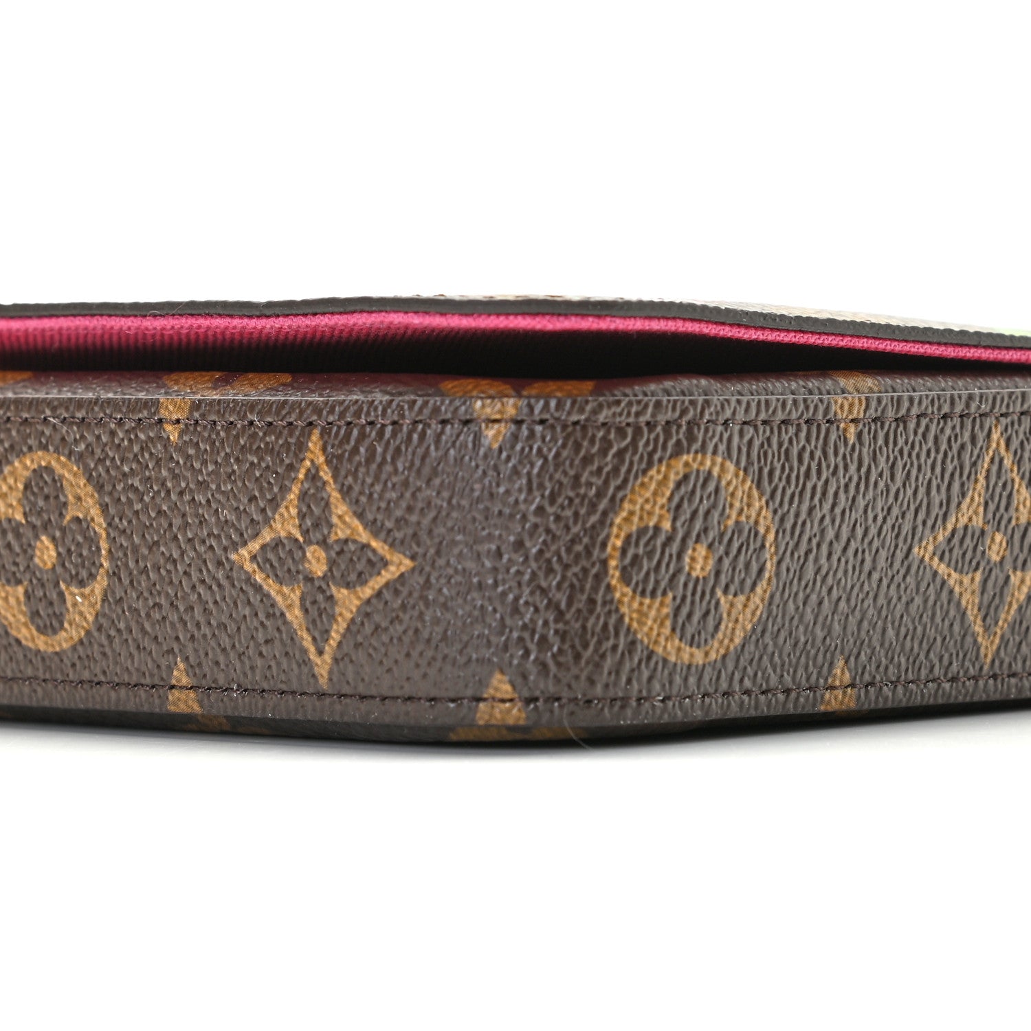 Louis Vuitton Monogram 2021 Christmas Animation Hollywood Pochette Felicie Chain Wallet Fuchsia 7 of 10
