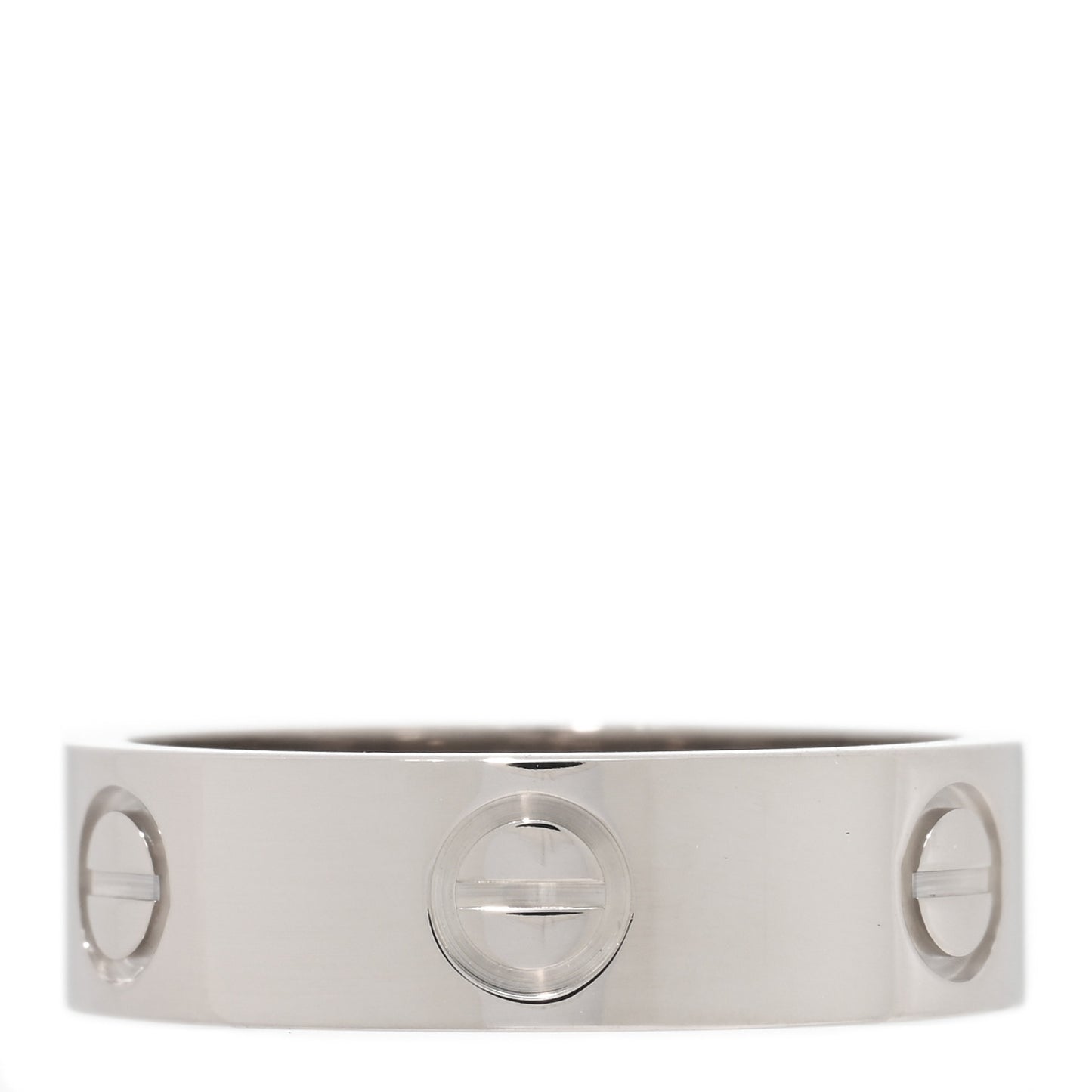 18K White Gold 5.5mm LOVE Ring 53 6.5