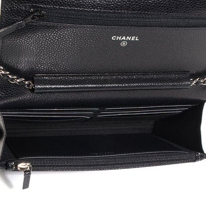Chanel Caviar Quilted Wallet On Chain WOC Black 6 of 9