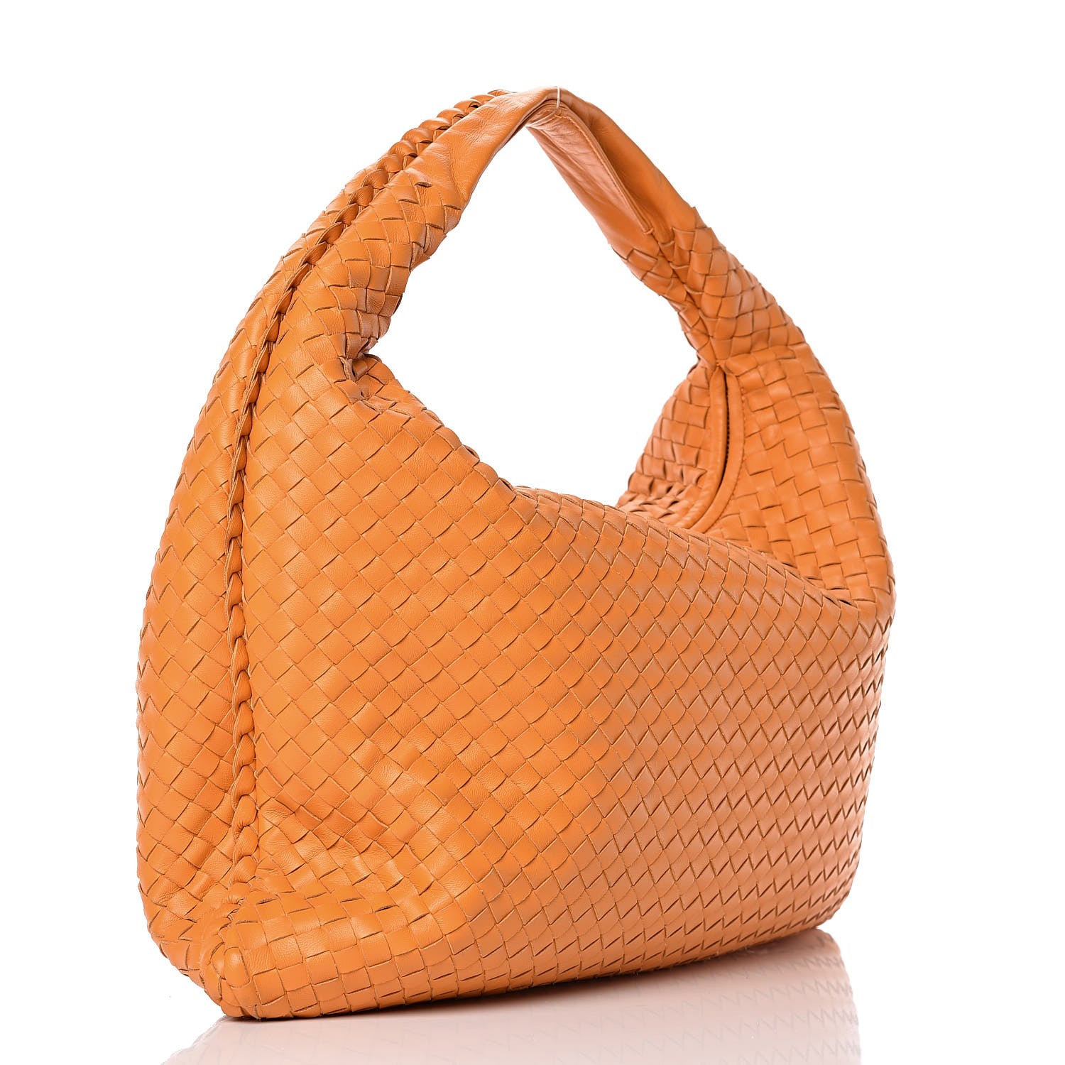 Bottega Veneta Nappa Intrecciato Large Veneta Hobo Orange 3 of 13