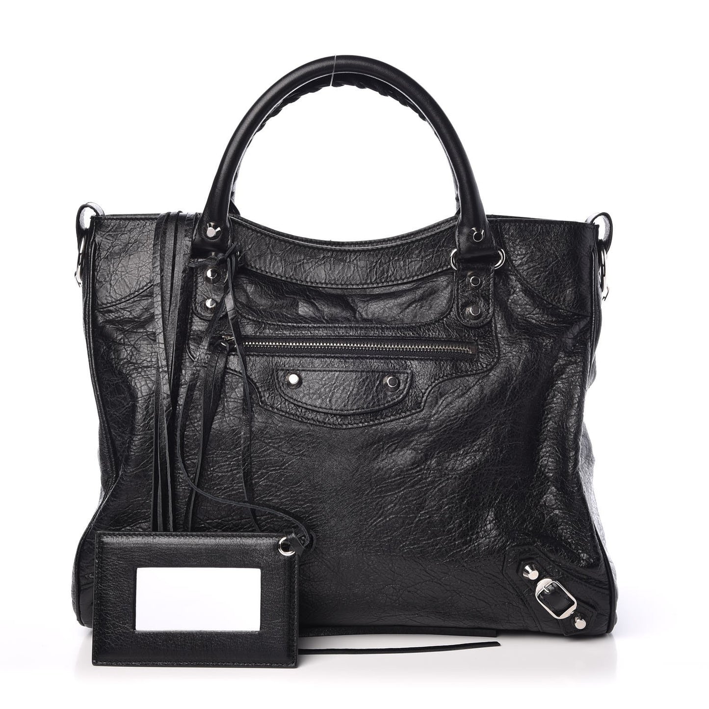 Agneau Classic Silver Hardware Velo Black