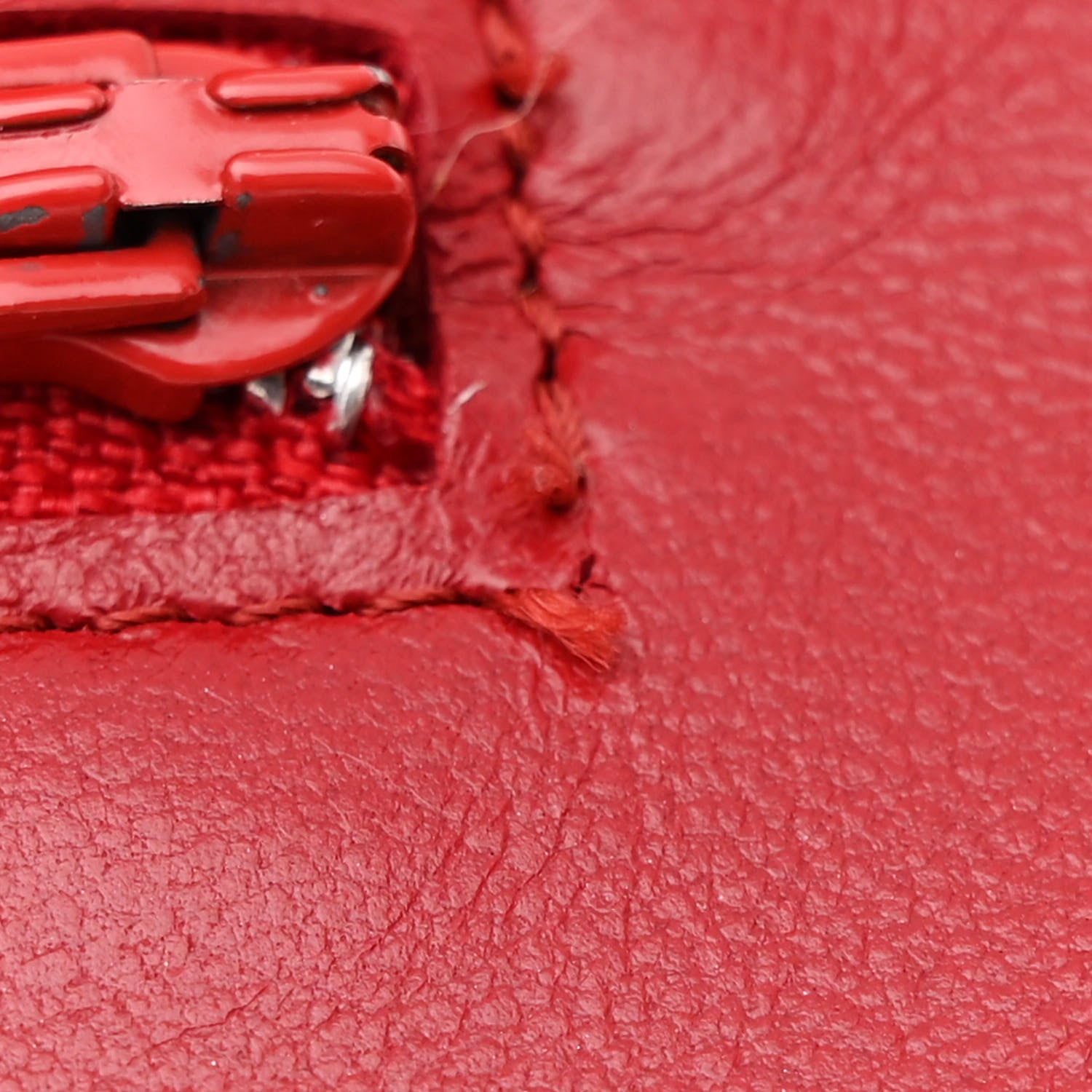 Chanel Lambskin Quilted Wallet On Chain WOC Red 12 of 12