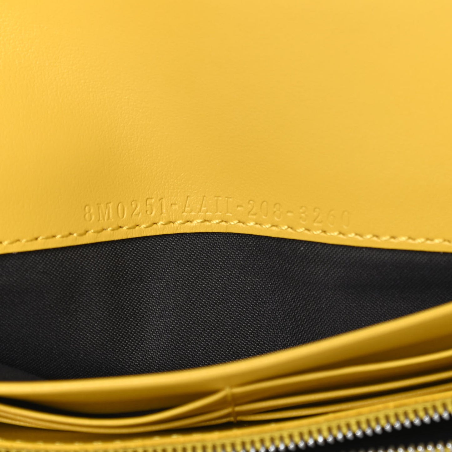 Vitello Cruise F is Fendi Bi-Color FF 1974 Embossed Continental Envelope Wallet Maya Black Sunflower