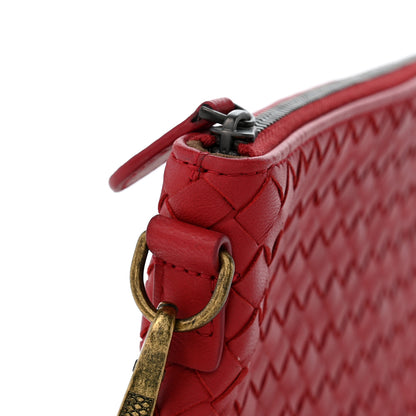 Bottega Veneta Nappa Intrecciato Biletto Chain Crossbody Red 11 of 11