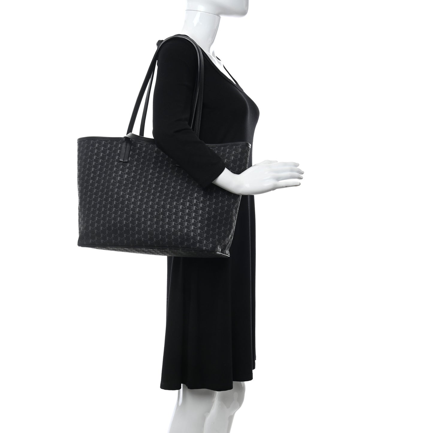 Calfskin Canvas 1920 M Monogram MM Tote Black Multicolor