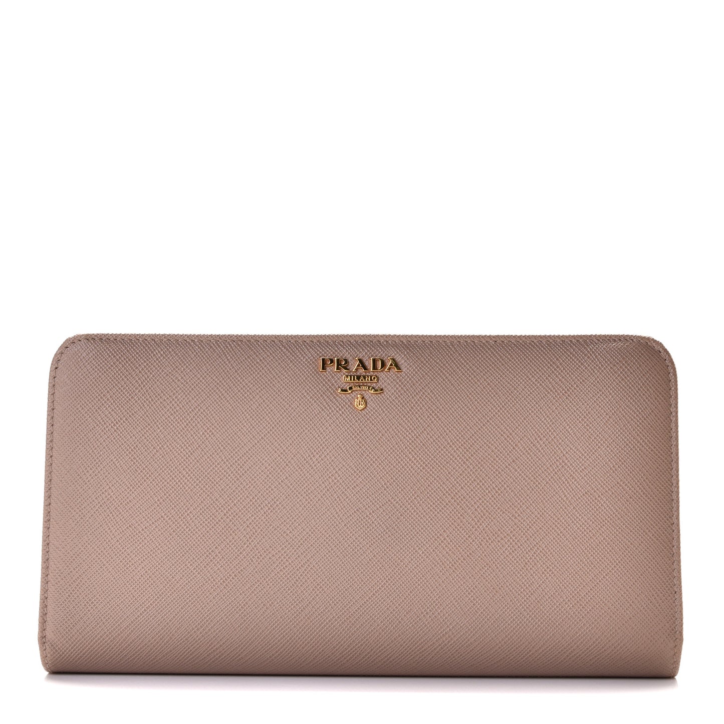 Saffiano Metal Double Snap Travel Wallet Cammeo