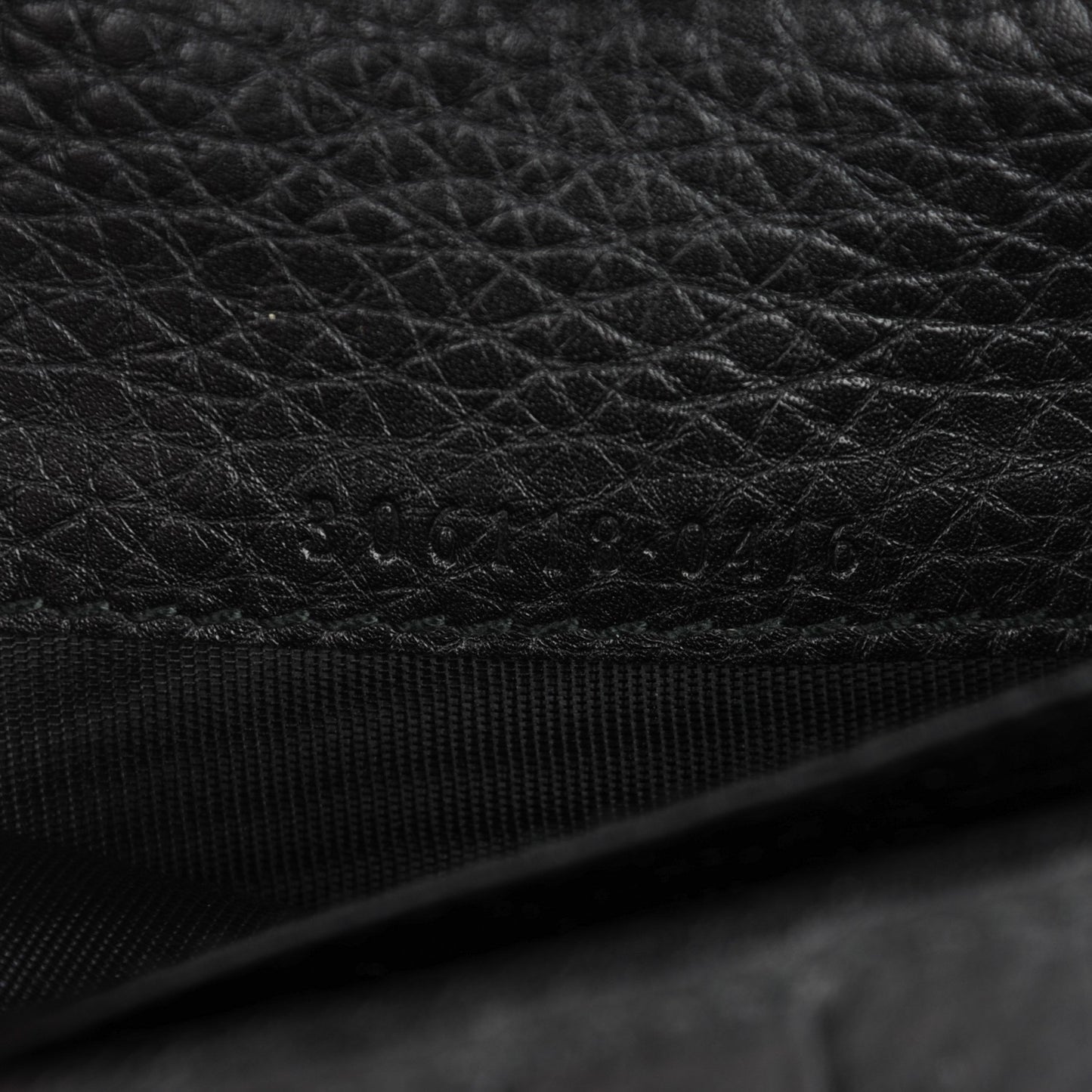 Pebbled Calfskin Soho Travel Document Case Black