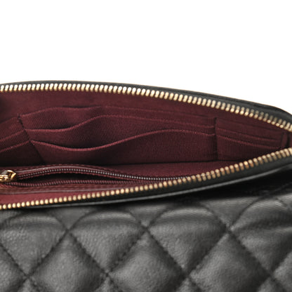 Chanel Caviar Quilted Flap Phone Holder With Chain Black 5 of 12
